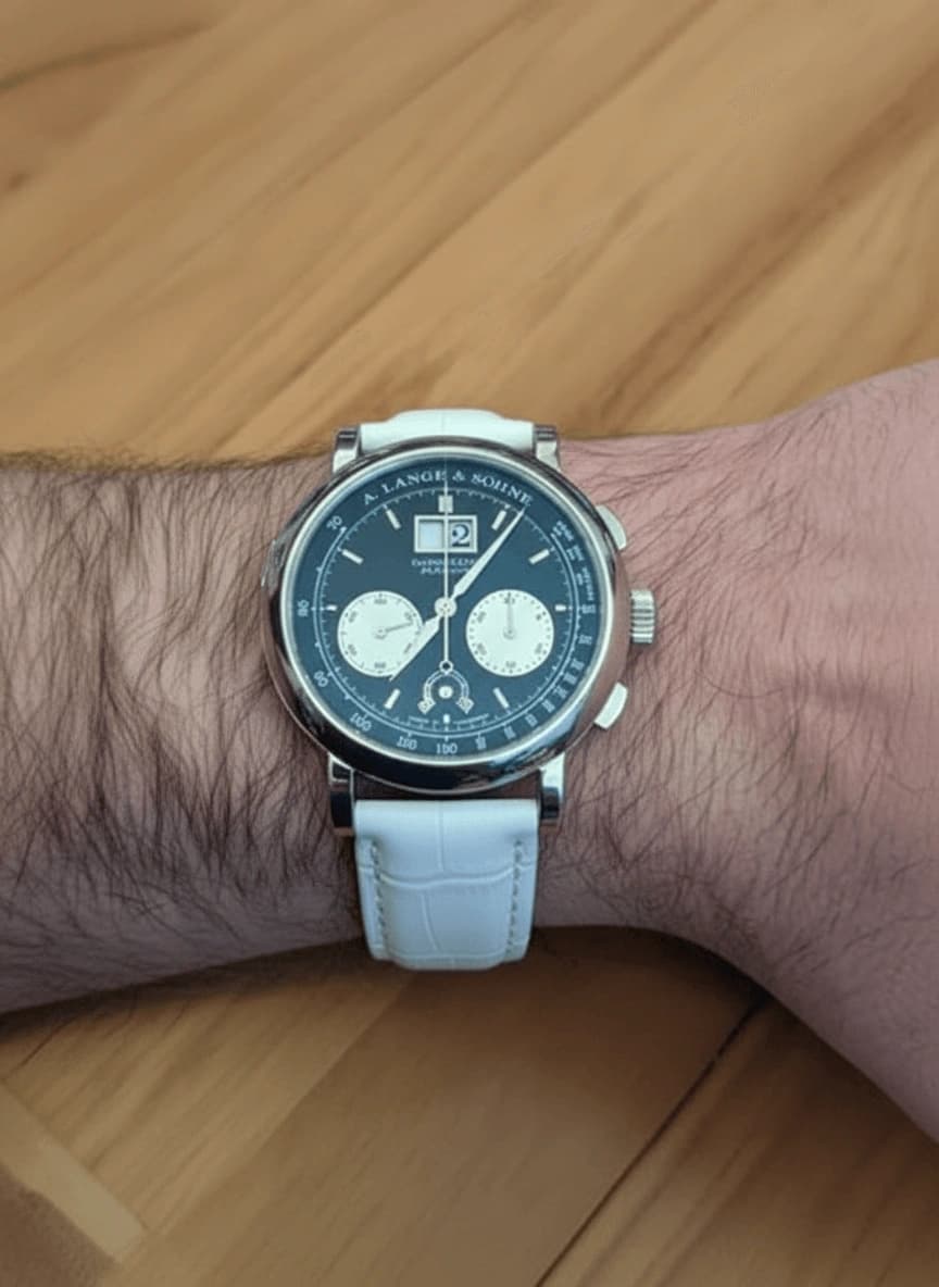 Luxury watch on rubber strap